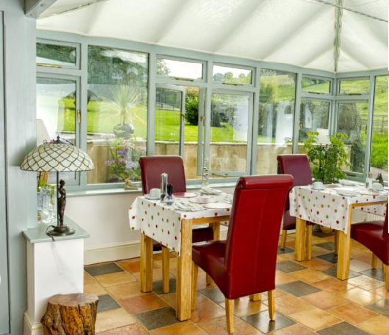 Breakfast room at bed and breakfast near Ross on Wye