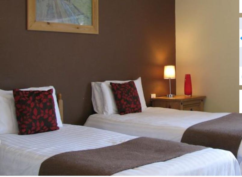 Twin room at hotel near Ross on Wye